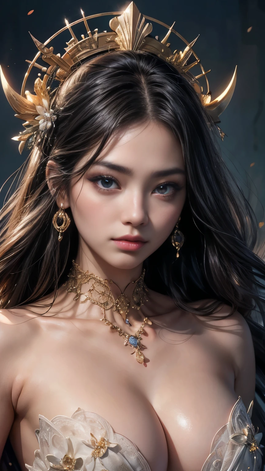 got it、(Best illustrations)、8K UHD resolution、Intricate details、Highest quality、Realistic、Very detailed、Best lighting、Best Shadow、Soft lighting、ultrahd、Ultra-realistic、Tyndall effect、Realistic、(High Resolution Skins:1.2)、 (Intricate details, Compensate, Pure Eros Face_v1:0.5), (Beautiful and delicate down to the last detail, Beautiful and delicate eyes, Perfectly balanced face, Skin with attention to detail, Detailed skin, The optimal ratio is four fingers to one thumb.., Place your arms under your chest, Red glowing tattoo under the stomach、oh!, Wide Hips, Smooth abdomen, Skinny and skinny, __fashion__, __hair__:1.25)、Digital SLR、 An absurd job: 1.3), (Maximum resolution: 1.2), (Ultra HD TV: 1.2), Cinematic Light, Detailed eyes and skin, Detailed facial features, , (Sharp focus: 1.2), (Focus on the face:1.2),Perfect Style, Beautiful Face, Acura, Anatomically correct, Very detailed顔と肌の質感, Detailed eyes, double eyelid, Thin eyebrows, Glitter Eyeliner: 1 Natural Cheeks, Glowing Skin, Fair skin: 1.2, (Glossy Lips: 1.4),、 (Embarrassed look: 1.2),Very detailed顔と肌の質感, Detailed eyes, double eyelid, Natural Cheeks, , Glossy Lips: 1.4,Exposed cleavage、1 地獄から来た美しきdevilの女, Surreal Female Portraits by David Hockney and Alphonse Mucha, Portrait of a seductive woman、Fantasy art, Chinese Doll、Chinese actress、Dungeons、Dragon、devil'palace、devil'torture chamber、night、Dark Style 、In the Dark、(Detailed spooky background:0.8), magic、 1 girl、Evil Nun、Dark Necromancer、Succubus、devil'daughter、Umi Shinonome、Bat Wings,(((devil horns)))、 ((((Huge glasses, Nerd Glasses, Thick glasses, Round Glasses)))),(((Huge boobs)))、(devil'tail)、(Red eyes glow:1.6)、The red eye makeup is very sharp and detailed, The eyes are nicely made up, ((Red Eye:1.0)),Intricate tattoos, demonic Intricate tattoos, Thigh Tattoo, body tattoos, masterpiece、最もBeautiful Face、Baby Face、Cute Smile、Captivating bodyと美しいふっくらとした赤い唇、devil'Captivating body、devilスタイル、Fascinating Black Magic Costume、The long-haired、Braiding、Black hair、ポニーtailの歪み、, Ponytail with a bow tied at the back of the hair, Beautiful expression、body Up、Big breasts attention、bust, Super tight chest, Breast Augmentation Surgery, Her breasts are very big and round,Tight waist、Wide ass、 moderate, Cowboy Lens, (Black Phoenix Dress: 1.0), devil'Crown, Red shiny gemstone necklace、Jewelry Gwise, Wearing black mesh socks,Wear bright red、Hmph, Hmph, Meet beautiful girls, Watch the girls'body,