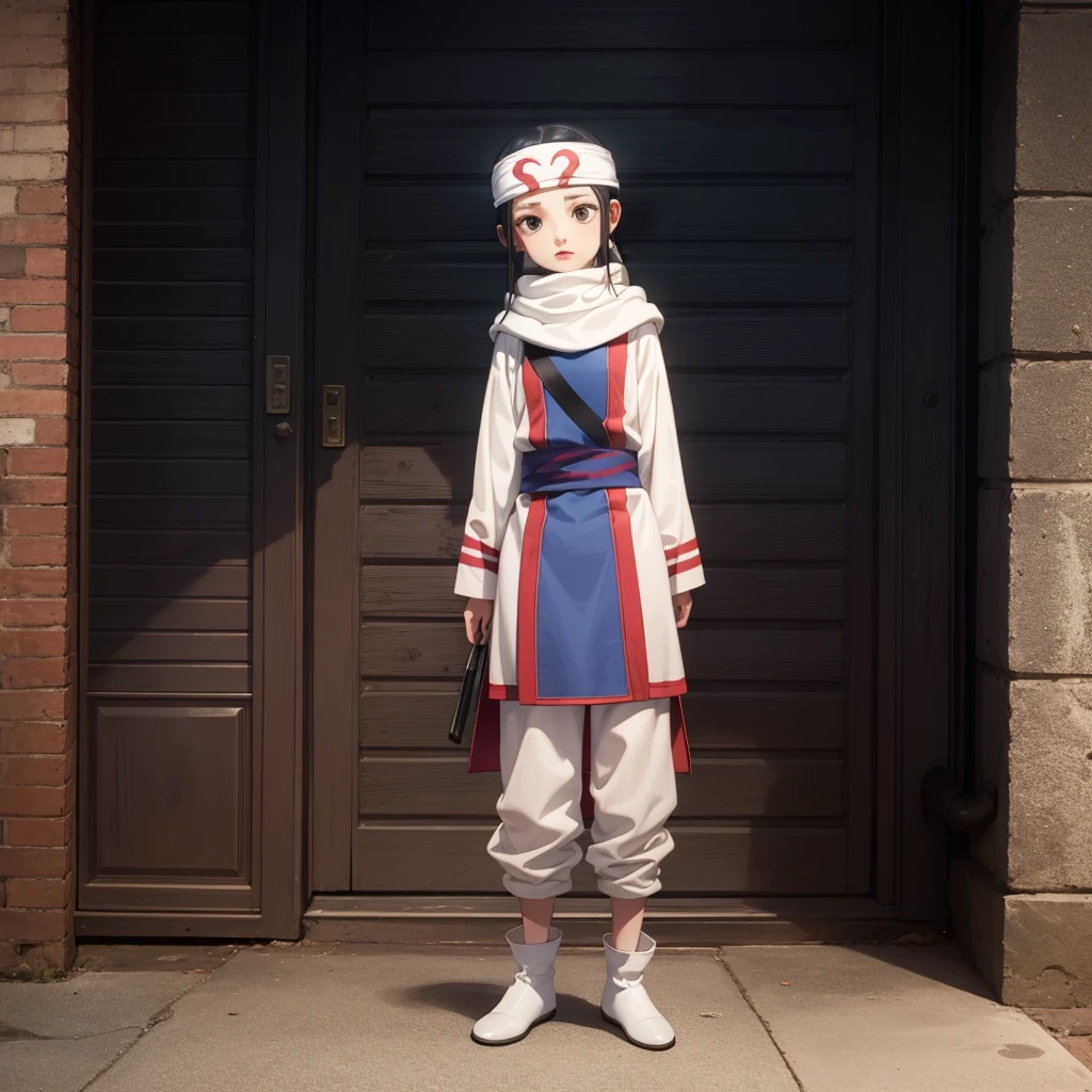 6girls standing in small room guarding armed guard bandana on forehead cowl full body shot high quality image
