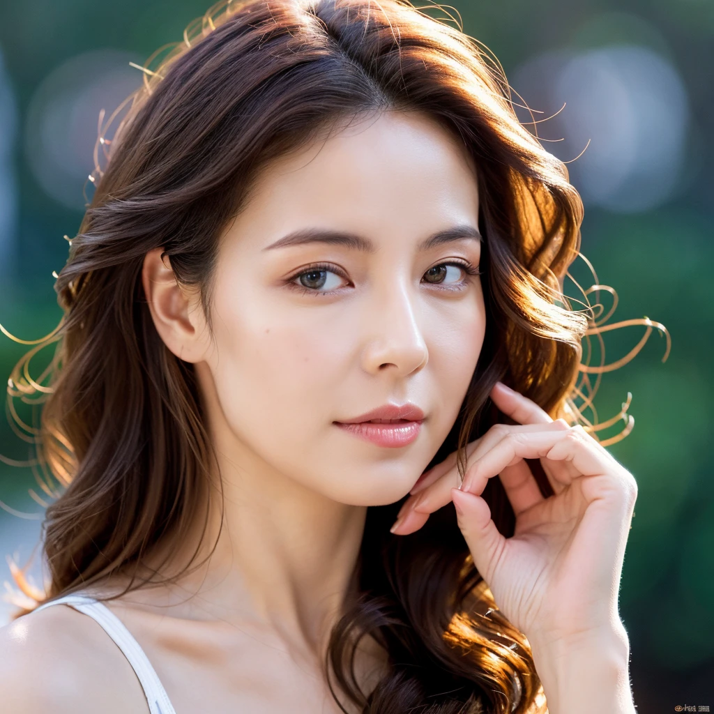 Beautiful mature woman with beautiful wavy long hair, Sexy Mature, Ultra-high resolution,(Realistic:1.4), ((Highest quality)), ((masterpiece)), (be familiar with),