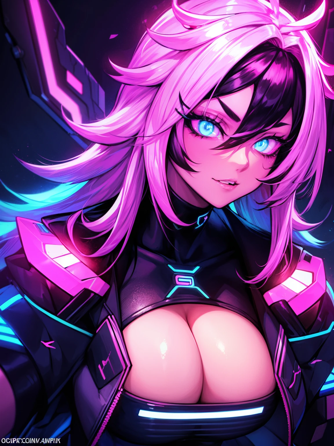 (score_9_up, score_8_up), score_7_up, 1girl, glowing neon cum, masturbate,glowing neon lipstick, glowing neon eye shadow,