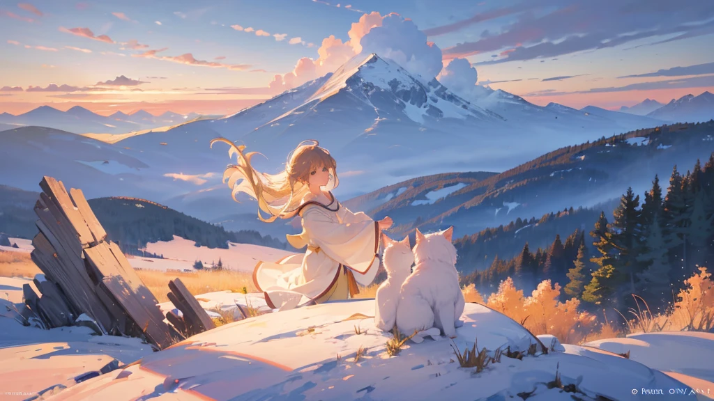 Create an illustration capturing the breathtaking view of a sea of clouds during sunrise from a mountaintop. The sky is painted in hues of gold, casting a warm and ethereal glow over the entire scene. The clouds below, gently illuminated by the morning light, create a serene and peaceful atmosphere. The illustration should exude a nostalgic ambiance, transporting viewers to a time of quiet contemplation and natural beauty. Every detail, from the soft colors of the sky to the gentle texture of the clouds, should be depicted with precision, evoking a sense of awe and tranquility as one gazes upon this majestic morning vista