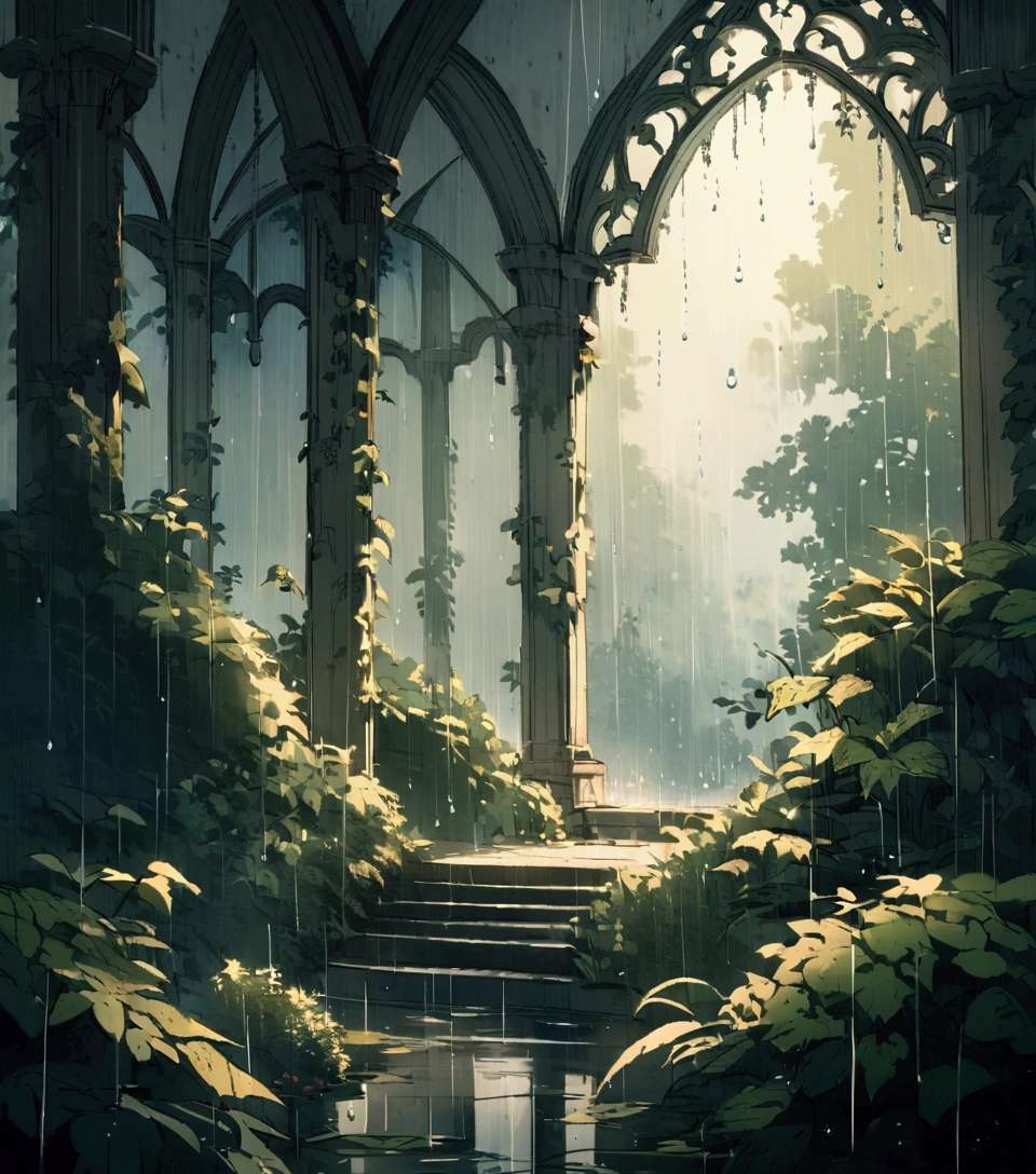 rainy day,windows,the woods,rain drops