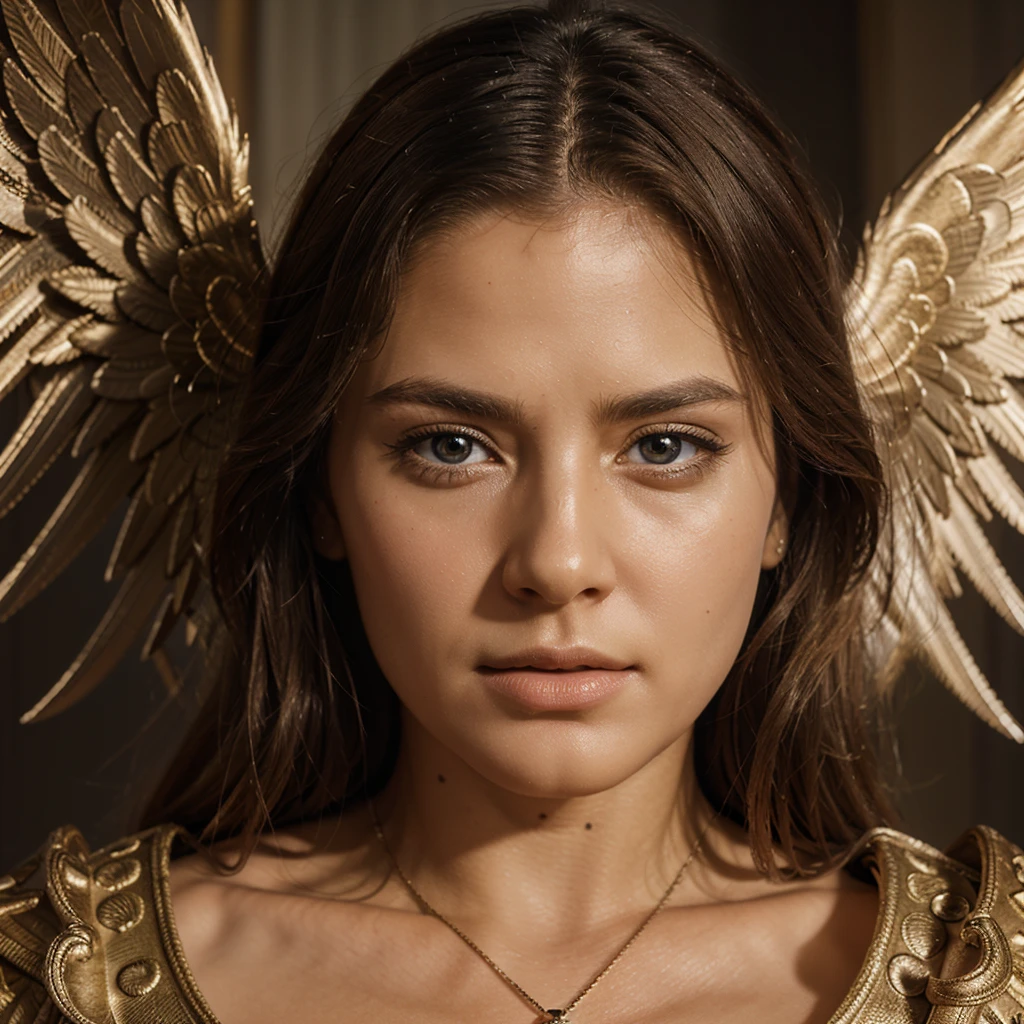 Warrior of God detailed angel face, 1 angel of God all detailed of the highest quality realistic 8k image