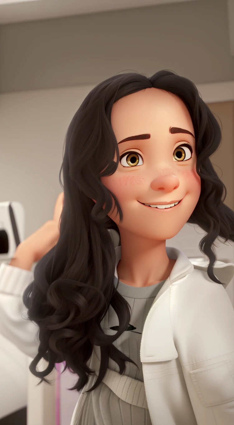 1 girl smile black eyes high resolution pixar inside out