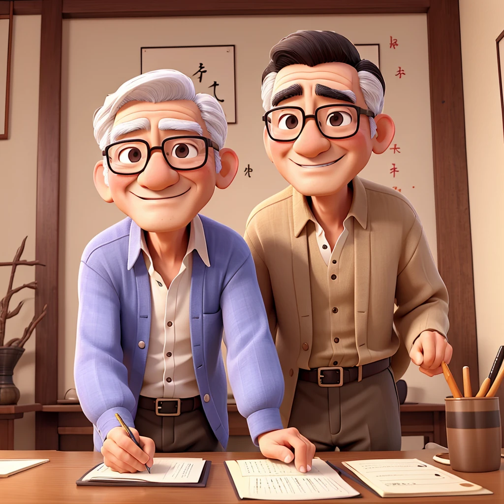 Japanese、60age、male、Glasses、Handwritten style