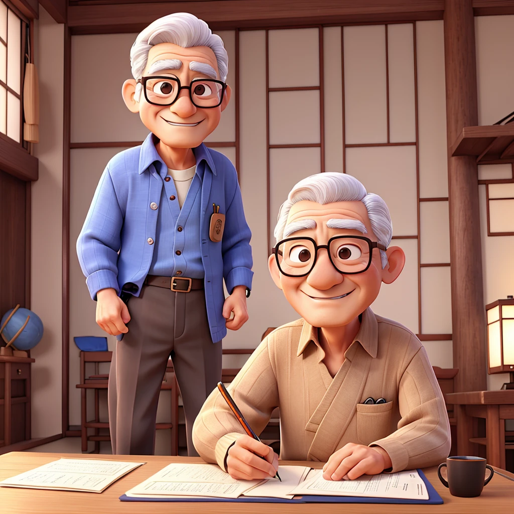 Japanese、60age、male、Glasses、Handwritten style