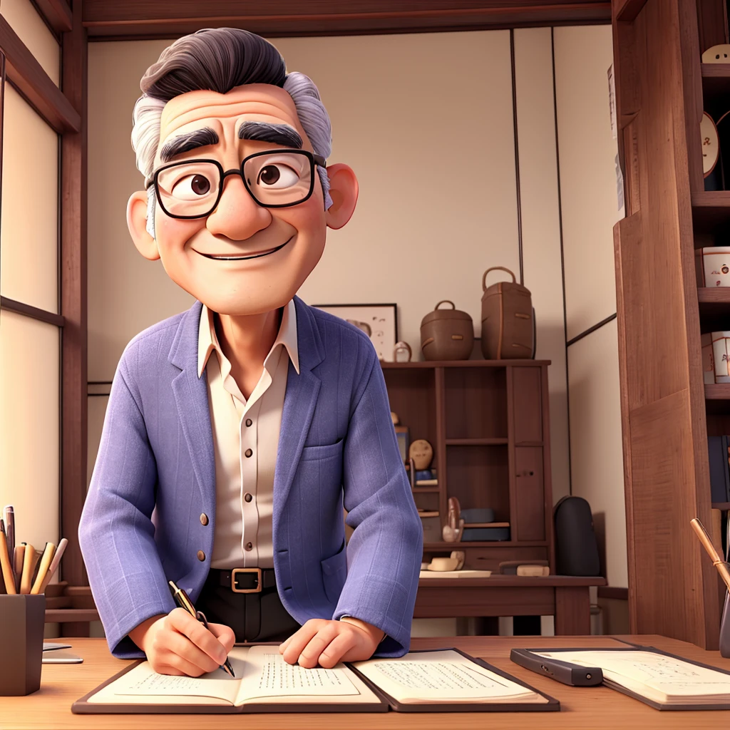 Japanese、60age、male、Glasses、Handwritten style