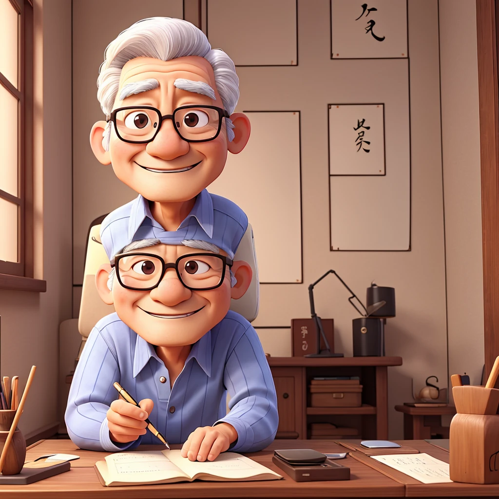 Japanese、６０age、male、Glasses、Handwritten style