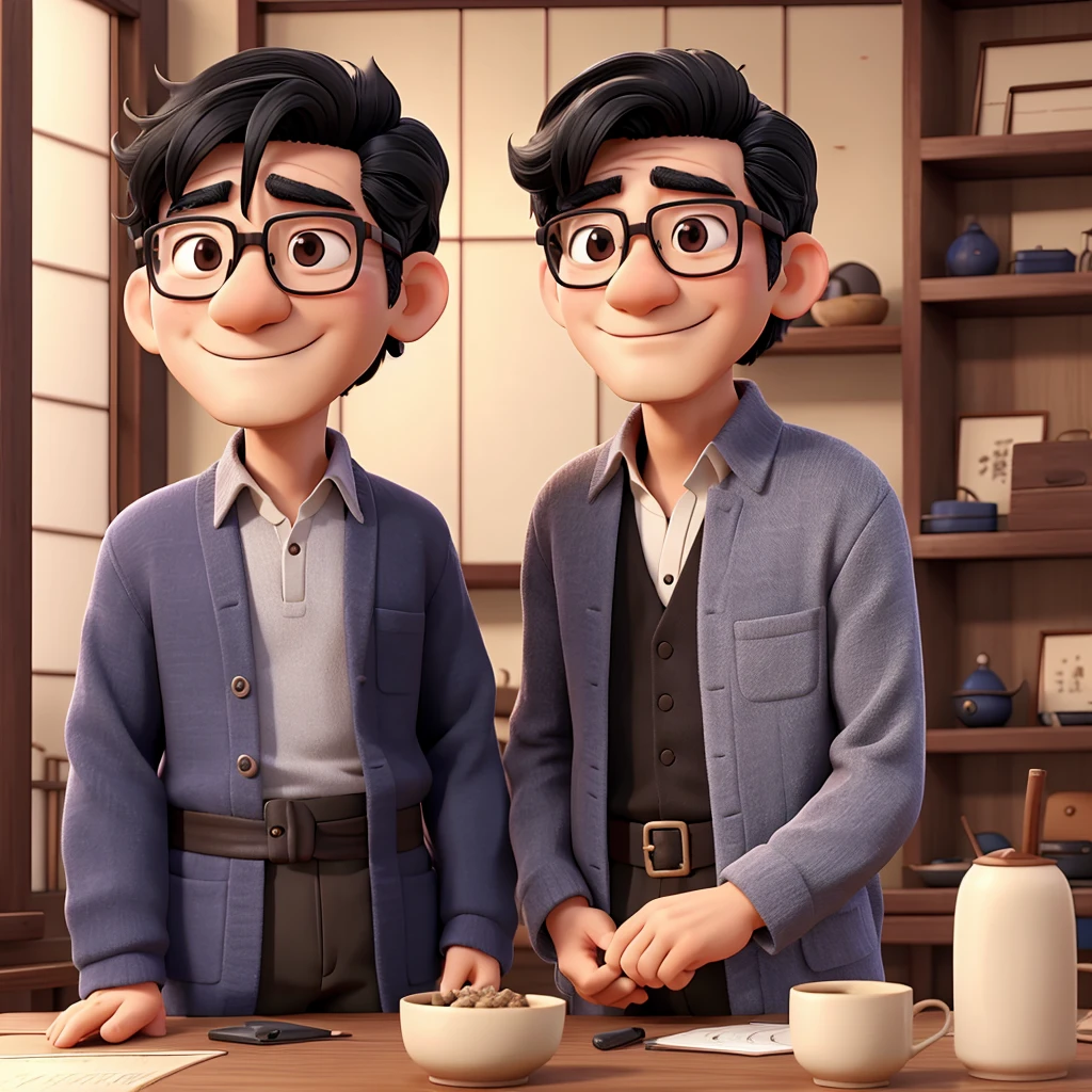 Japanese、60age、male、Glasses、One person、Black Hair