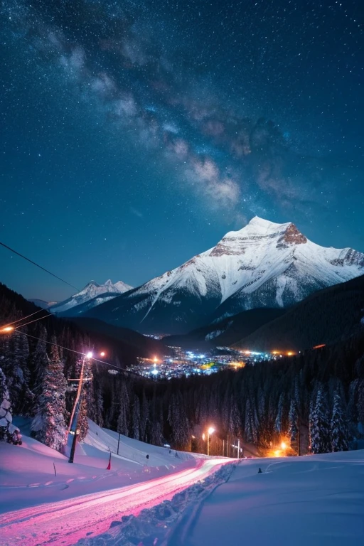Snow Mountain、night