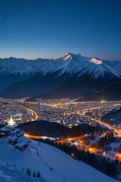 Snow Mountain、night