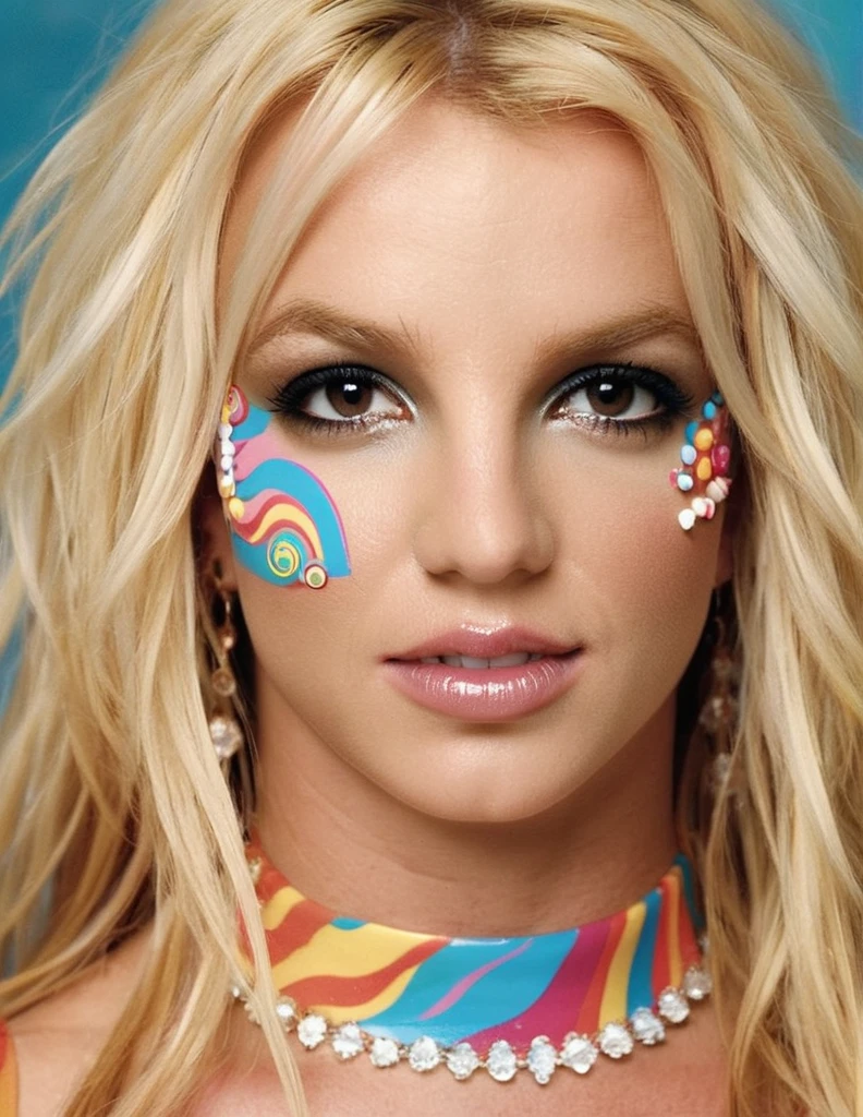 Britney Spears, coberta de chiclete derretendo em seu corpo , chiclete brilhante 🌟 🍭🍬dolceland, comely, vibrant colors dolceland wonderland gouache swirls detailed Candy art style! Eccentric, playful and colorful! dolce!!! 🍬🍭 dolceland art!! 「Ultra-realisitic e altamente detalhado、very detailled,best qualityer, realisitic, realisitic, award-winning illustration, (Highly detailed face and skin texture), (fully body), (Complicated Detail: 1.2), (finely detail), (Complicated Detail), (Cinematic Lights, luz de fundo de best qualityer), Sharp lines, sharp focus, offcial art, unity 8k wallpaper , absurdrez, unbelievably absurd, huge filesize, mostrando o fully body- , Fantasyart, RTX,((Closing-up photo by award-winning studio)), , (Shut your mouth), , perfect hands, comelys olhos detalhados, face perfect