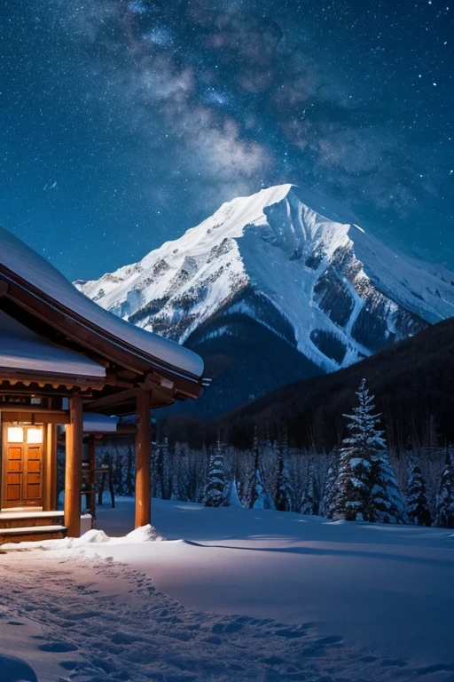 Snow Mountain、night