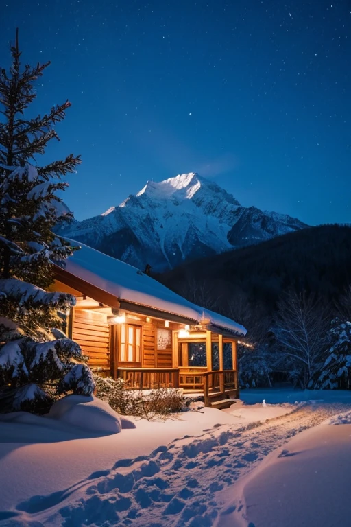 Snow Mountain、night