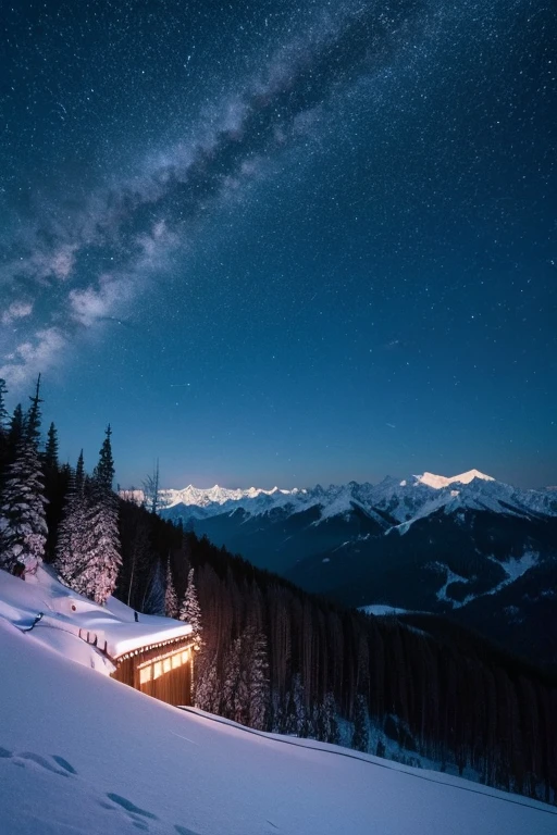 Snow Mountain、night
