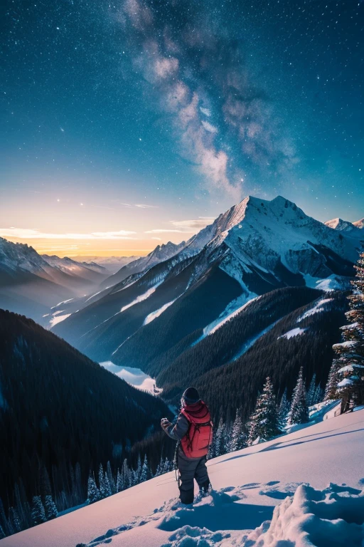 Snow Mountain、night