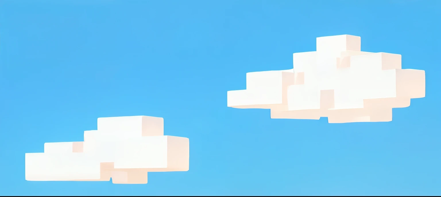 Transparent Bricks,Clouds,Stacking effect,3D Effect