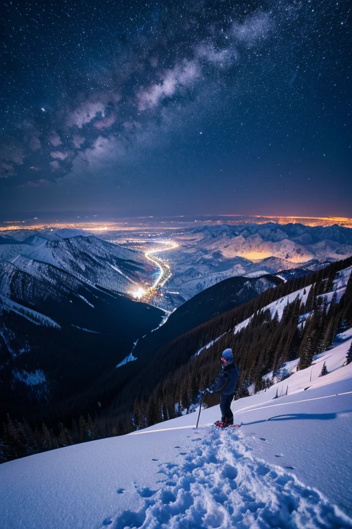 Snow Mountain、night