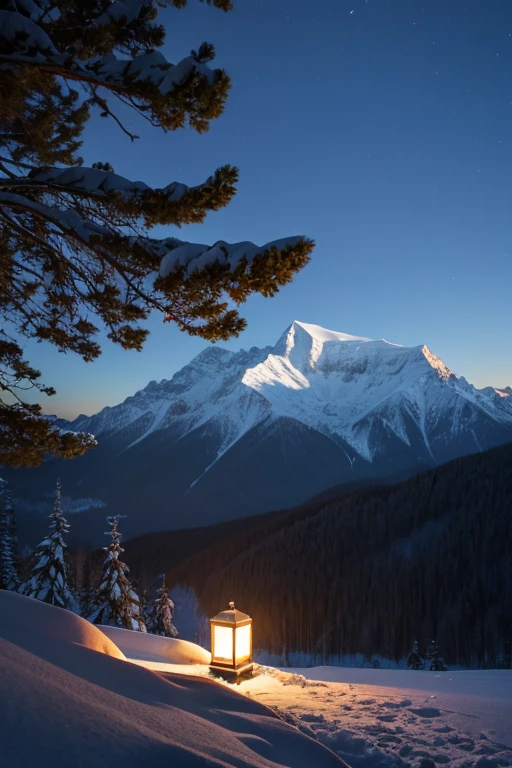 Snow Mountain、night