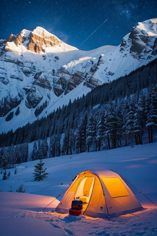 Snow Mountain、night