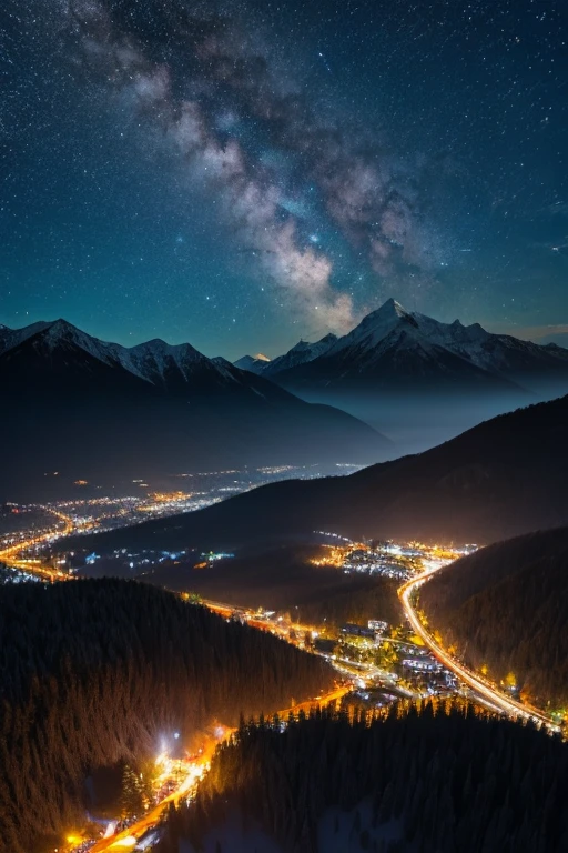 Snow Mountain、night