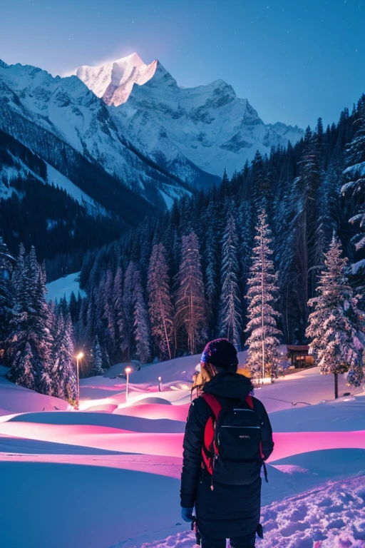Snow Mountain、night