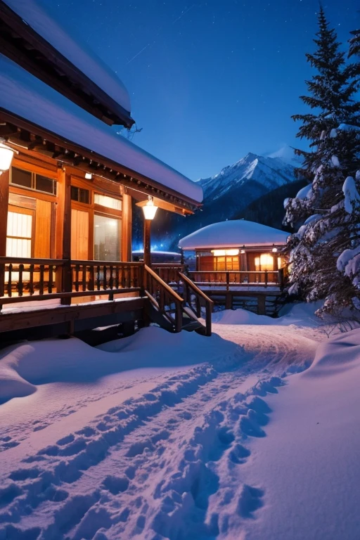 Snow Mountain、night