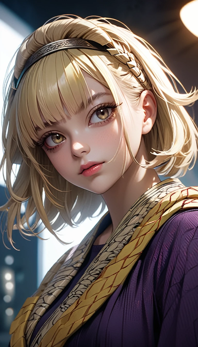 Stylish girl, Beautiful attention to detail, Beautiful lip detail, Highly detailed face, Long eyelashes, Complex clothing texture, Vivid colors, Natural light, photoRealistic, 8k, (Highest quality:1.2), Super detailed, (Realistic:1.37), elegant, chic, Modern, very cute, Studio Lighting, Cinematic, (My Hero Academia's Himiko Toga:1.9)