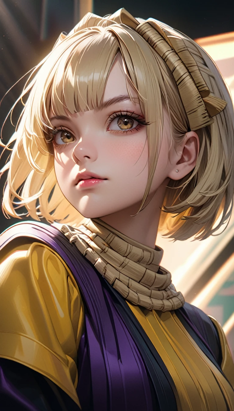 Stylish girl, Beautiful attention to detail, Beautiful lip detail, Highly detailed face, Long eyelashes, Complex clothing texture, Vivid colors, Natural light, photoRealistic, 8k, (Highest quality:1.2), Super detailed, (Realistic:1.37), elegant, chic, Modern, very cute, Studio Lighting, Cinematic, (My Hero Academia's Himiko Toga:1.9)