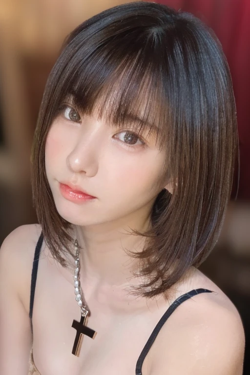 One Girl, (beautiful girl, Delicate girl:1.3), (:1.3),
break, (No costume, publish nudes, Rosary of the Cross, now:1.3),
break, (What's left behind, What's left behind city, blue sky:1.3),
break, Very beautiful eyes, (Symmetrical eyes:1.3),
break, (Small breasts:0.5), Brown eyes, Parted bangs, Brown Hair,HIROSE SUZU
break, (Eye and facial details:1.0),
break, (masterpiece, Highest quality, Very detailed, Detailed face, 8k)
