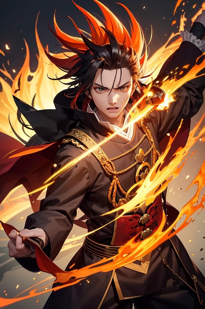 "Create a realistic and stunning image of Rengoku, the character from Kimetsu no Yaiba. The image should be colorful and have a 3D style that highlights his attractive appearance. Rengoku should be surrounded by vibrant and detailed flames, representing his Flame Breathing ability. His expression should convey courage and determination. The image must be so perfect and detailed that everyone who looks at it is amazed by the beauty and perfection of the art."
Rengoku's Appearance: Maintain his iconic features such as his blonde hair with red tips, fiery eyes, and a determined expression.
Outfit: His traditional demon slayer uniform with black and white details, and his flame-patterned cape.
Flames: The flames should be realistic, with shades of red, orange, and yellow, giving a dynamic and powerful effect to the image.
Background: A setting that complements the effect of the flames, such as a dark background that makes the flames stand out even more.
Style: Realistic and 3D, with attention to facial details, clothing texture, and the dynamics of the flames.