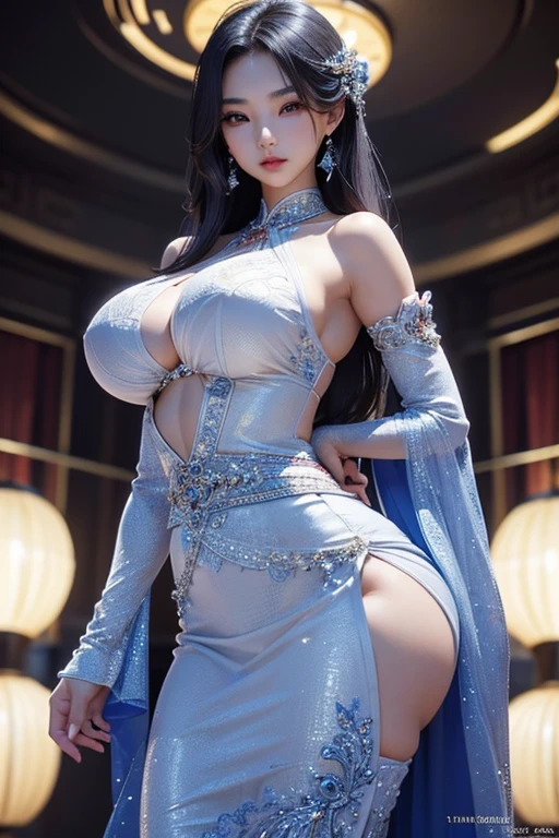 a gorgeous east asian woman with beautiful detailed eyes, beautiful detailed big lips, extremely detailed face and features, long eyelashes, thin waist, massive milkers, big ass, posing in a public setting, (best quality,8k,highres,masterpiece:1.2),ultra-detailed,studio lighting,vivid colors,cinematic lighting