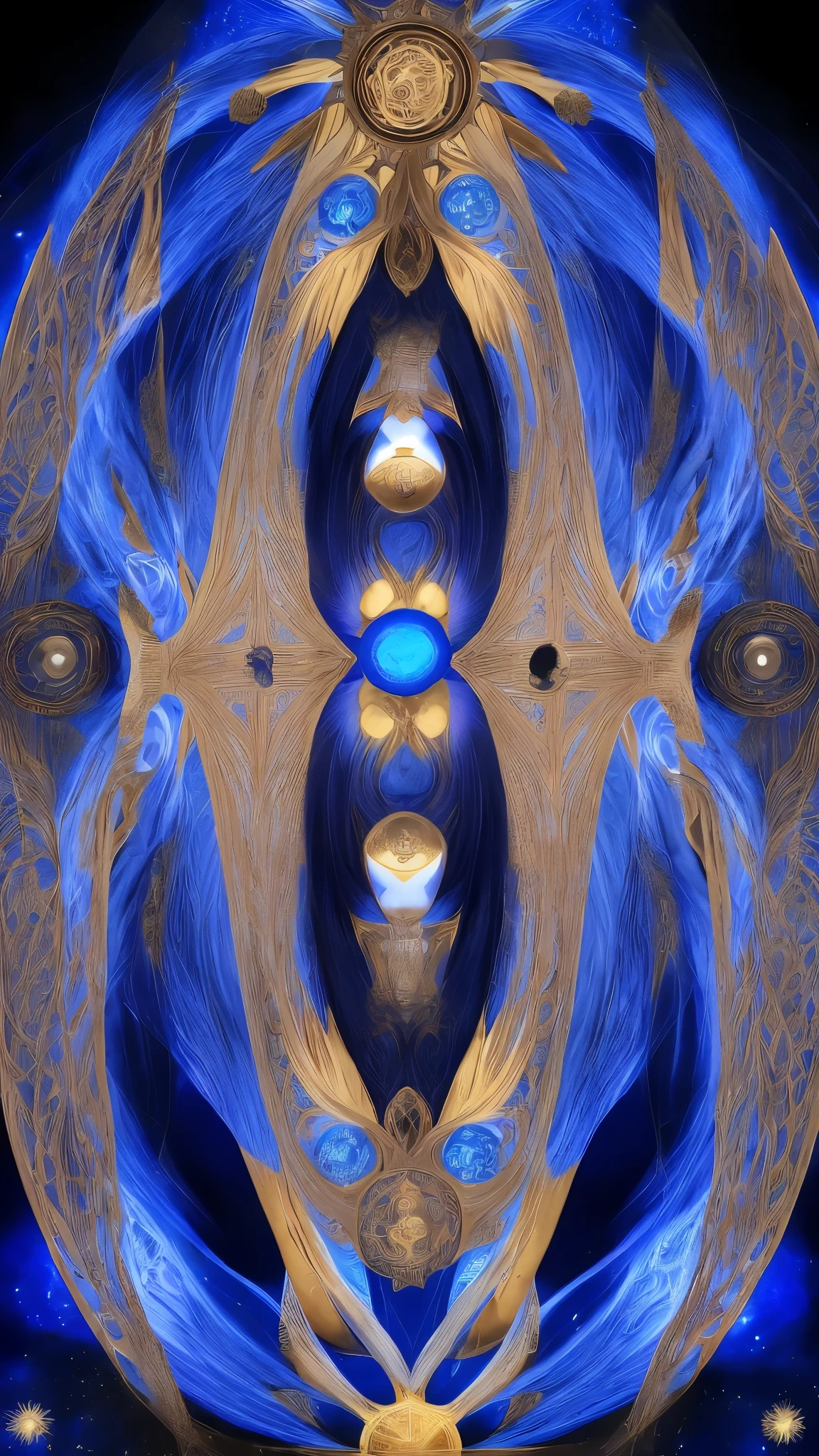 The Wheel of Fortune Tarot Card"The Wheel of Fortune tarot card, intricate tarot card frame, mystical atmosphere, a blend of divinity and fear, contrasting light and shadow, the Wheel of Fortune symbol at the center, deep blue and golden tones, intricate patterns and symbols, evoking a sense of destiny's flow"