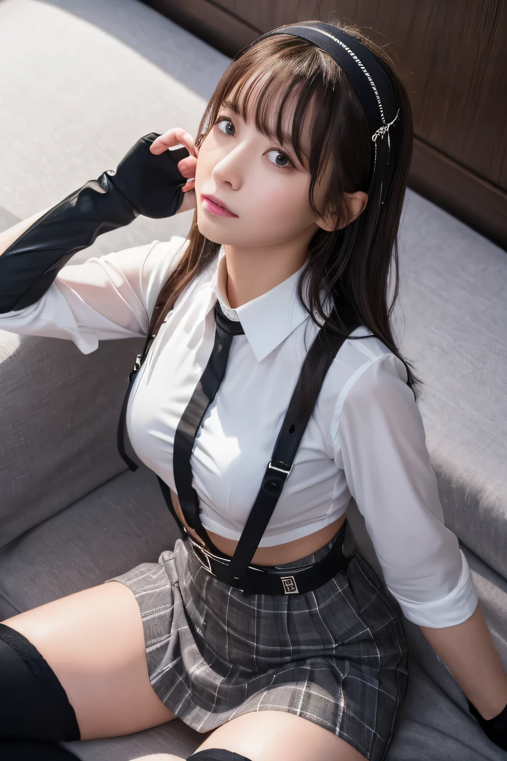 1 female, , high quality, masterpiece, Ultra-high resolution, , Cinema Lighting, , , 1 female, , high quality, masterpiece, Ultra-high resolution, , Cinema Lighting, , , And the suspenders with the cranes flying Moderate breasts Large Breasts Small face Lying in bed Looking up Sweat Thin belt buzzer 脇Sweat Black Hole Gloves suit Garter belt Leg Links Belt on pants holster Hands behind your back Anxious expression Looking up Anxious face Knee-high Knee socks Knee-highソックス Garter belt garter ふとももにGarter belt Checkered mini skirt Headband ribbon Panty shot Skirt gap Armament Leg holster holster Hands behind your back Anxious expression Looking up Anxious face, legs apart Armament Leg holster holster See-through clothing heavy rain Getting wet in the rain