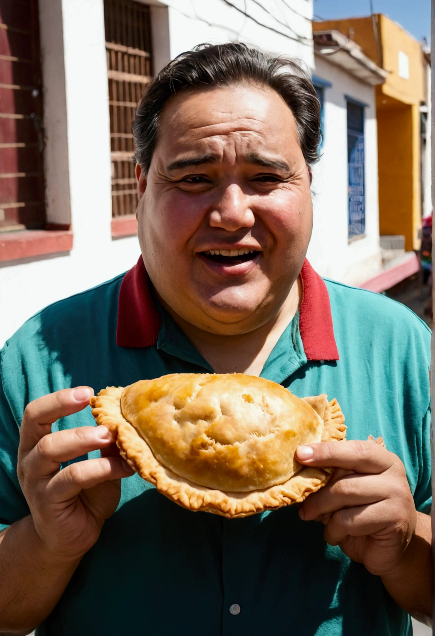 make me an obese Chilean man eating empanada