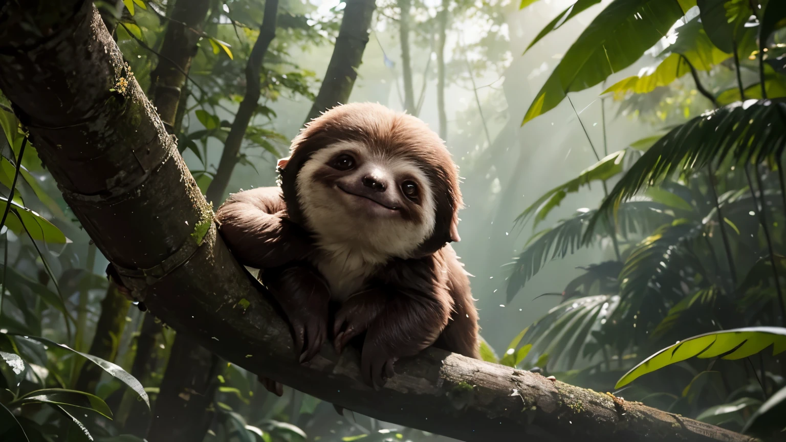 Descripción: Description: sloths Background: Forest, Activity: Climbing, Image quality: High resolution, Aspect ratio: 9:16, Emotional state: Neutral, Energy: Low, Size: Large, Camera angle position: Bottom view, Lens configuration: Telephoto lens, Light type: Midday, Relación de aspecto: 9:16, Estructura: Estructurado, Angulo de cámara: Primer Plano, Posición de ángulo de cámara: Vista desde abajo, Tipo de luz: Colorido