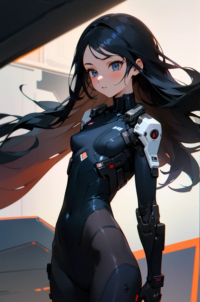 (1girl:1.4) beautiful, perfect eyes, perfect face, perfect lighting, 1girl, long black hair, (small breasts:1.5) medium hips, sci-fi bodysuit, neutral expression, absurdres, [perfect shadows and lighting] detailed background, incredible high-key lighting, rich colors, cyberpunk background, accurate, anatomically correct (masterpiece:1.3) ultra detailed illustration, (best quality:1.3), textured skin, high details, award winning, highres, UHD, UHD, UHD, UHD, UHD, award winning, highres