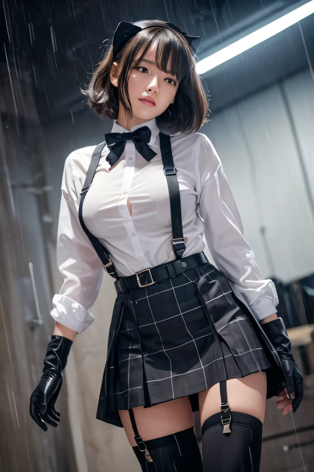 1 female, , high quality, masterpiece, Ultra-high resolution, , Cinema Lighting, , , 1 female, , high quality, masterpiece, Ultra-high resolution, , Cinema Lighting, , , And the suspenders with the cranes flying Moderate breasts Large Breasts Small face Lying in bed Looking up Sweat Thin belt buzzer 脇Sweat Black Hole Gloves suit Garter belt Leg Links Belt on pants holster Hands behind your back Anxious expression Looking up Anxious face Knee-high Knee socks Knee-highソックス Garter belt garter ふとももにGarter belt Checkered mini skirt Headband ribbon Panty shot Skirt gap Armament Leg holster holster Hands behind your back Anxious expression Looking up Anxious face, legs apart Armament Leg holster holster See-through clothing heavy rain Getting wet in the rain