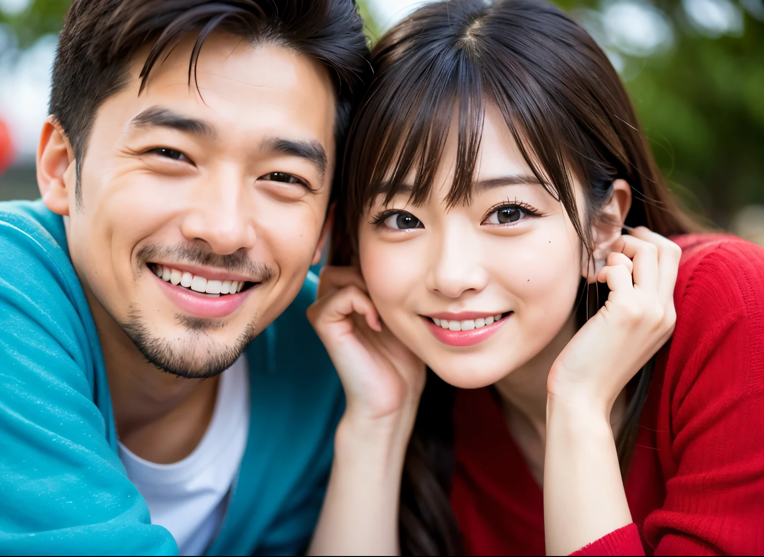 Images that look like they could be on a dating site、Happy men and women、Japanese、

