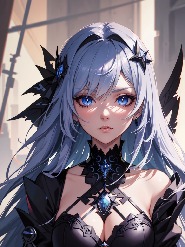 Anime girl with blue eyes and gothic makeup, Detailed digital anime art, Guviz-style artwork, Stunning anime face portrait, wlop rossdraws, 8K high quality detailed art, 4k highly detailed digital art, detailed matte fantasy portrait, rossdraws portrait, Guweiz on ArtStation Pixiv, Fantasy art style, Fanart Meilleure ArtStation,Tattoo removal
