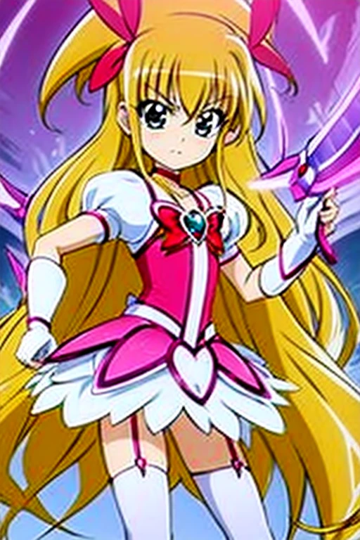 (((PreCure Costumes)))、Demon Sword、garter belt、White ribbon、1girl