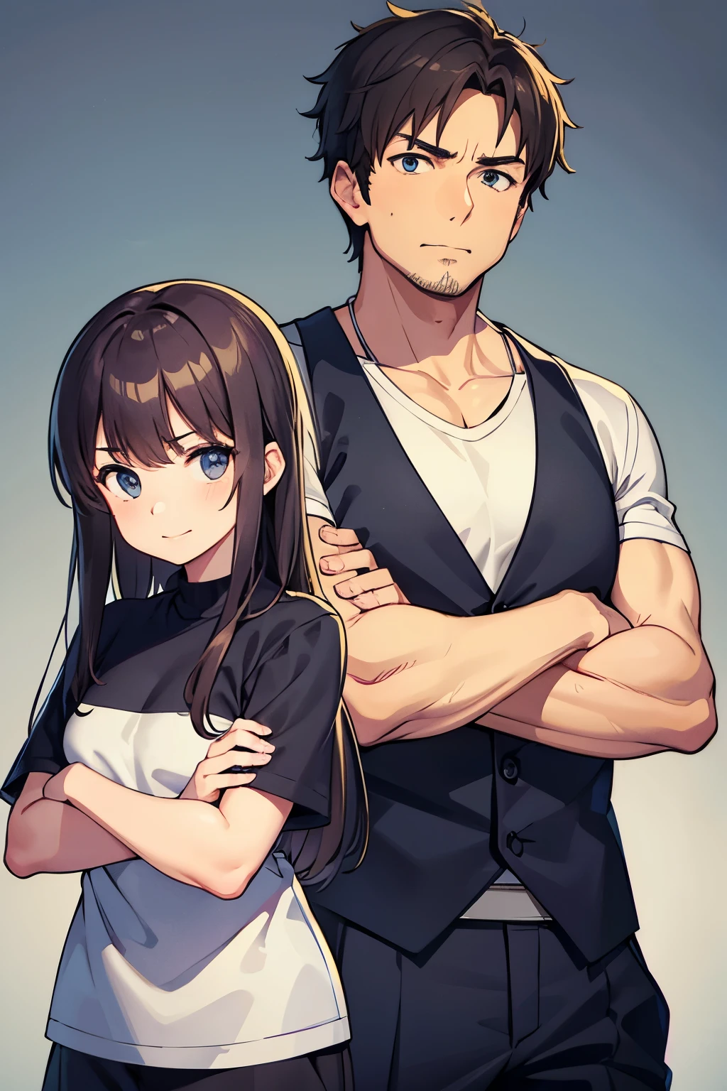 a 30 year old man with brown hair wearing a t-shirt