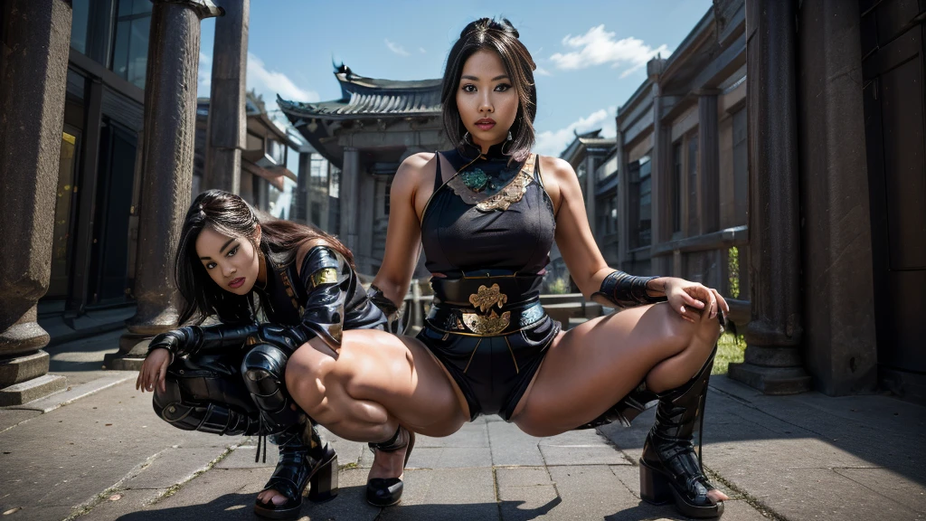 ORIENTAL WARRIOR- GEISHA- SAMURAI SWORD- Y- BLACK PANETAILED PHOTO- ANGRY FACE- BEAUTIFUL BODY- SHINY TEMPLE- SQUATTING- COLORFUL HD