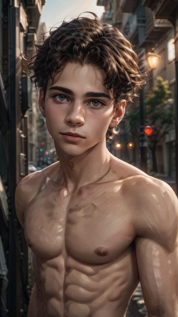 a handsome young man in his early 20s, muscular body, chiseled jawline, looking straight at the camera, outdoor portrait, warm lighting, cinematic, vibrant colors, (best quality,4k,8k,highres,masterpiece:1.2),ultra-detailed,(realistic,photorealistic,photo-realistic:1.37),beautiful detailed eyes,beautiful detailed lips,extremely detailed eyes and face,longeyelashes,portraits,HDR,UHD,studio lighting,ultra-fine painting,sharp focus,physically-based rendering,extreme detail description,professional,vivid colors,bokeh
