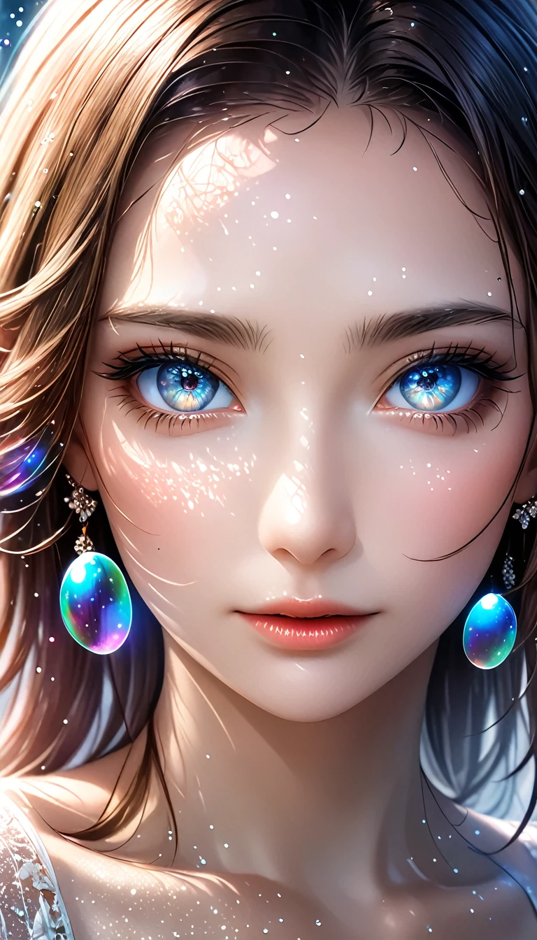 beautiful woman with seductionin her eyes, portrait, shading effects, gradation magic effects, glitter effects, soap bubbles effects, foggy filter effect, (ultra detailed, absolutely resolution, best quality:1.3), 2.5D, delicate and dynamic, artistic photography, hyper realistic, graphic CG digital art, 