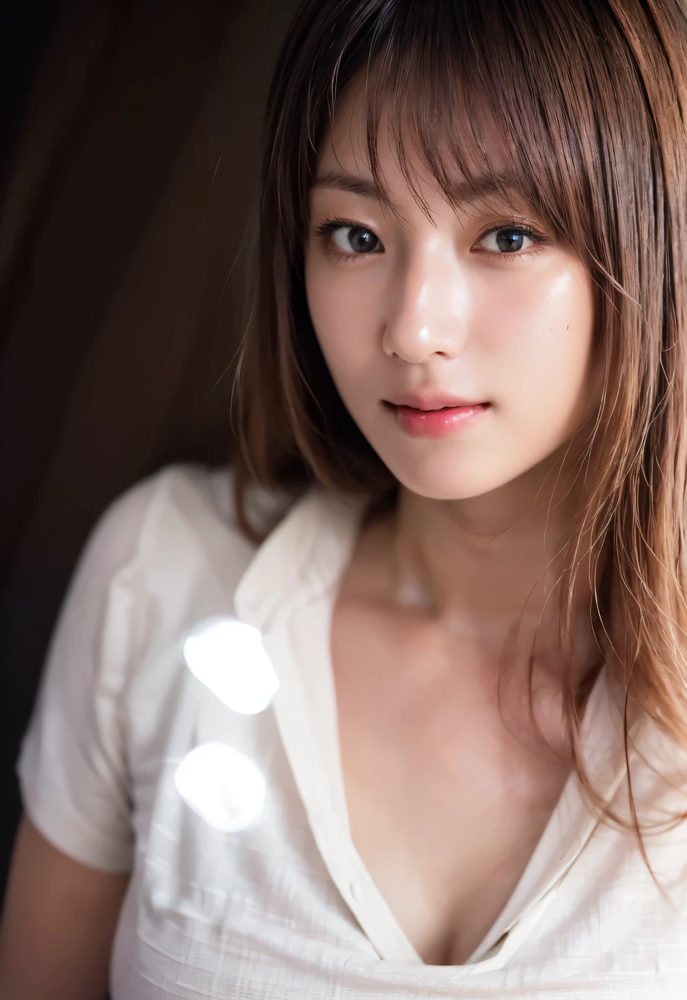 ((Extremely precise and accurate anatomy:1.0)), (photo Realistic:1.4), (hyper Realistic:1.4), (最高品質のRealisticな肌の質感:1.4), (Improvement of quality:1.4), (Enhances the beauty of skin texture:1.1), Clean and glowing skin, mesh, thin:1.2, (Realistic:1.3), Realisticなライティング, (Smoother lighting:1.05), (Improving the quality of cinema lighting:0.9), Backlight, A gentle light on your face, Ray Tracing, (Bright light:1.2), 32K, One Japanese woman, fine grain, Detailed face, (Film Grain:1.1),(Accentuates body lines:1.1), High resolution, Natural look, Kind eyes, Improves hair quality, Delicate light and shadow, Transparent muscles, Graceful pose, Beautiful Eyes, Sharp details, Soft light reflection, Beautiful contours, Delicate skin tone, Fine hair texture,Cute Japanese Women Photos, Little Woman, 20-year-old, Beautiful and perfect face, brown, Beautiful Face, (photo Realistic:1.4), (hyper Realistic:1.4), (Realistic:1.3),
(Smoother lighting:1.05), (Improving the quality of cinema lighting:0.9), 32K, 1 girl,20-year-oldの女の子, Realistic lighting, Backlight, The light shines on your face, Ray Tracing, (Bright light:1.2), (Improvement of quality:1.4),
(Highest quality Realistic textured skin:1.4), fine grain, Detailed face,(tired, Sleepy and happy), (smile:1.0), (Accentuates body lines:1.1), (Enhances the beauty of skin texture:1.1)