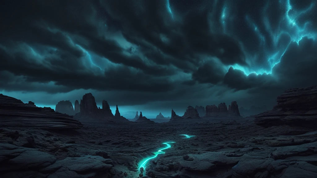 exotic alien birds rare birds, rocky terrain, night sky, dark clouds, vibrant colors, bioluminescent feathers, alien landscape, dramatic lighting, cinematic compositing, detailed textures, (best quality, 4k, 8k, high resolution, masterpiece:1.2), ultra detailed, (realistic, photorealistic, photorealistic:1.37), cinematic, moody atmosphere, dramatic shadows, otherworldly environment