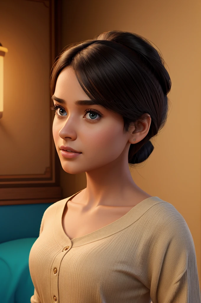 Anu is a very intelligent girl.8k.Pixar style.full hd.disney