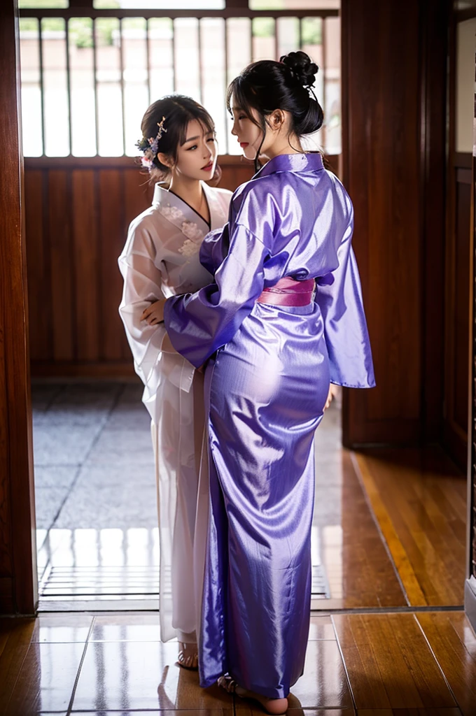 nsfw、 high quality、Korean Beauty、tall、yukata、The pants are see-through、Big Ass