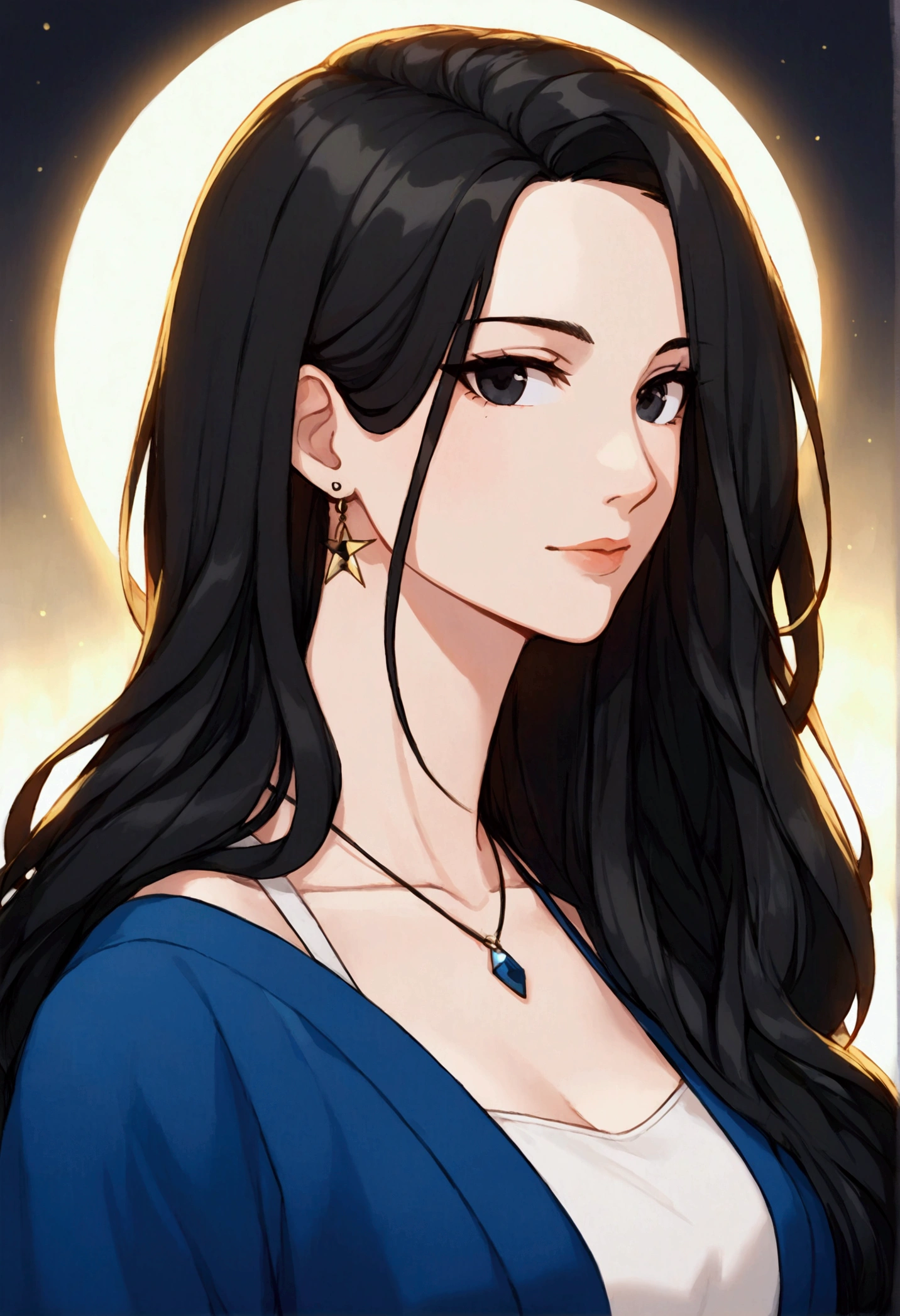 A girl with long black hair and black eyes,casual wear.8k, best quality, aesthetic,ultra-detailed, masterpiece